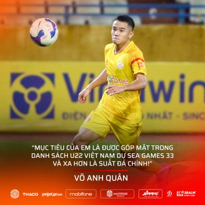 Võ Anh Quân: Quyết tâm khẳng định mình trong màu áo U22 Việt Nam