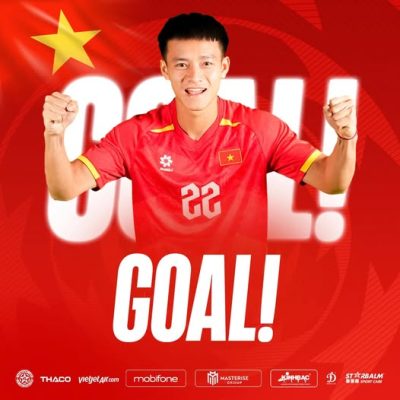 Thanh Nhàn ghi bàn thắng quan trọng cho U22 Việt Nam.