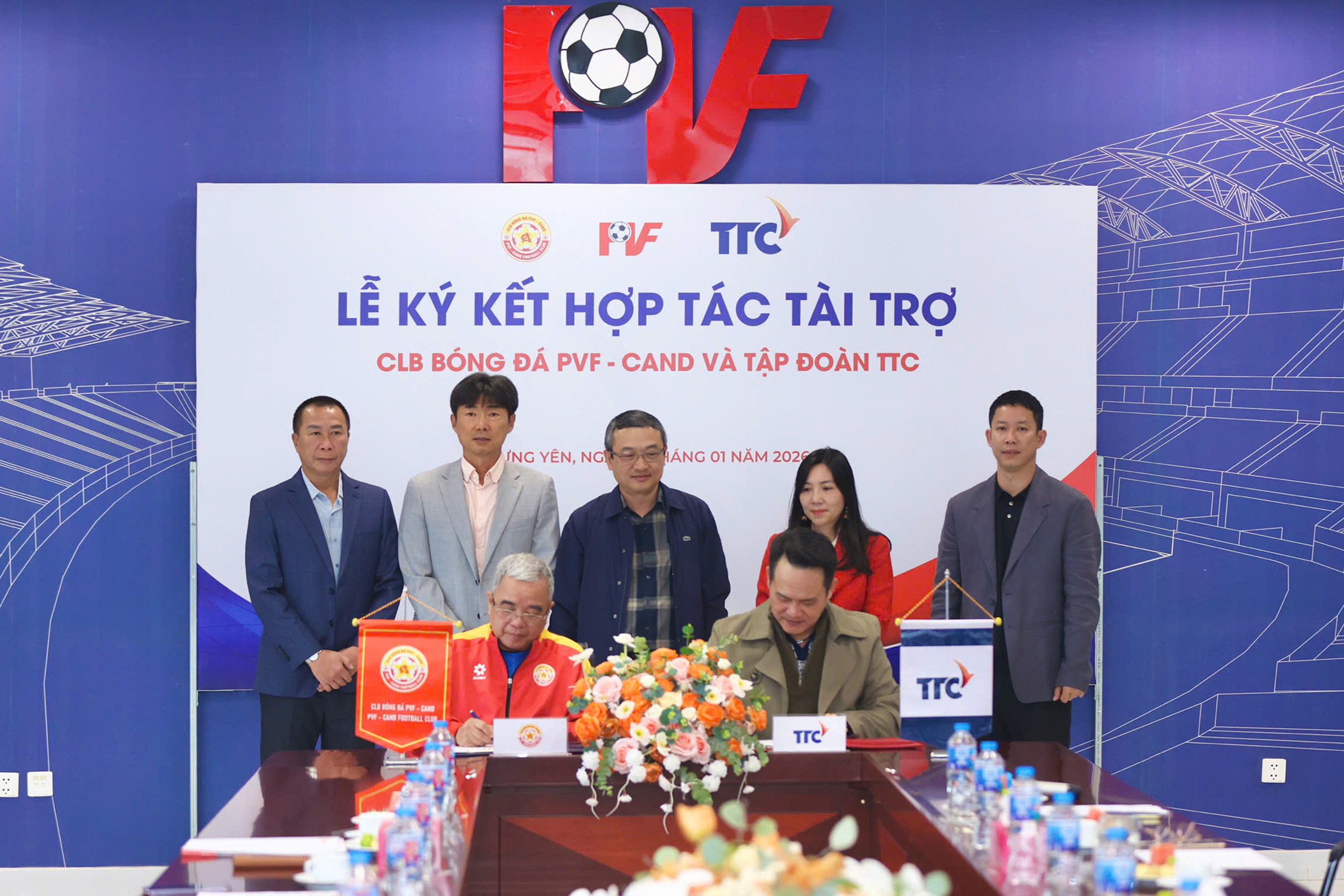 PVF & PVF-CAND ký kết hợp tác tài trợ cùng Tập đoàn TTC.