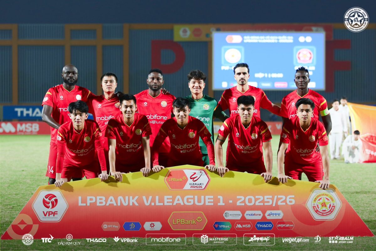 HLV Nguyễn Thành Công hài lòng với tinh thần chiến đấu của PVF-CAND trong trận gặp Công an TP.HCM