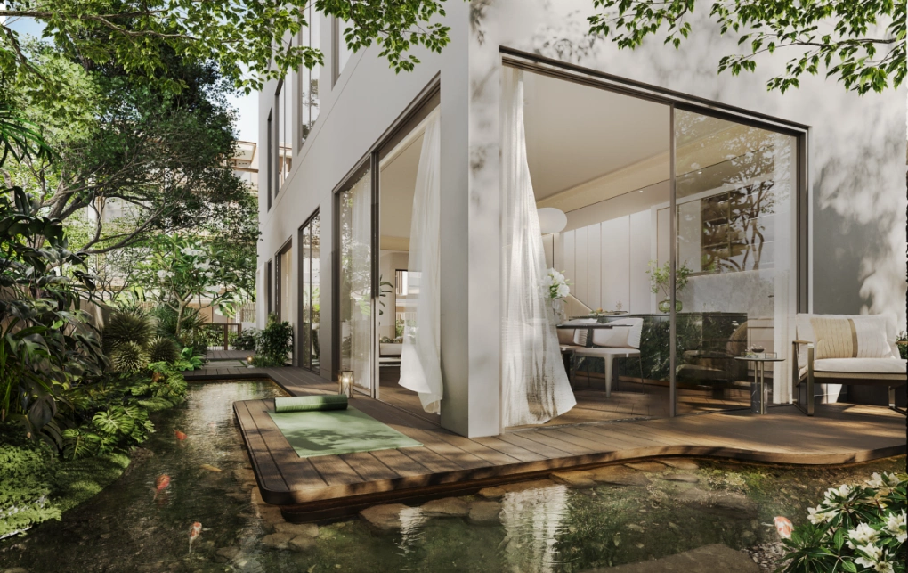 Phối cảnh các căn villa biệt lập tại Sola.