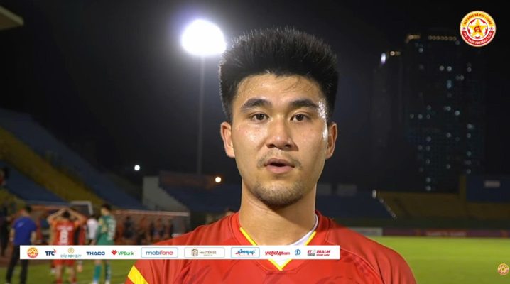 Thái Bá Đạt bày tỏ sự biết ơn HLV Thành Công sau khi ghi bàn thắng quan trọng cho PVF-CAND