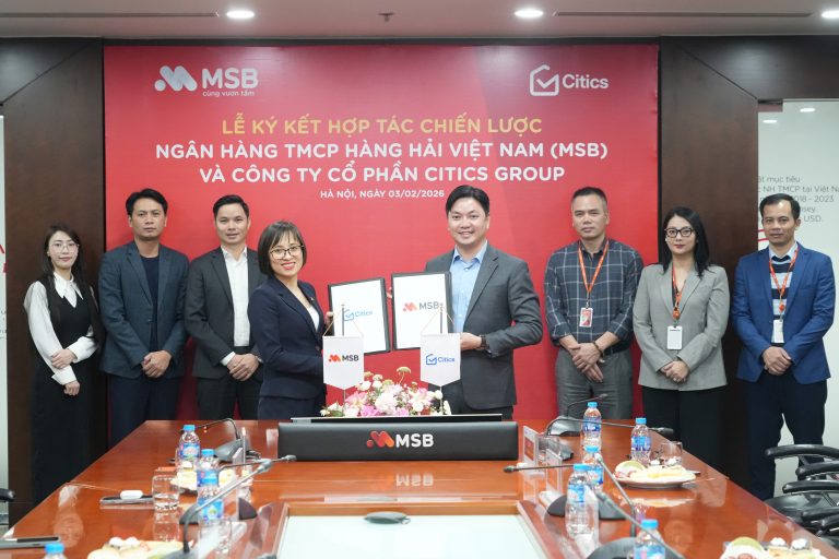 Đại diện từ MSB và Citics trong buổi lễ ký kết.